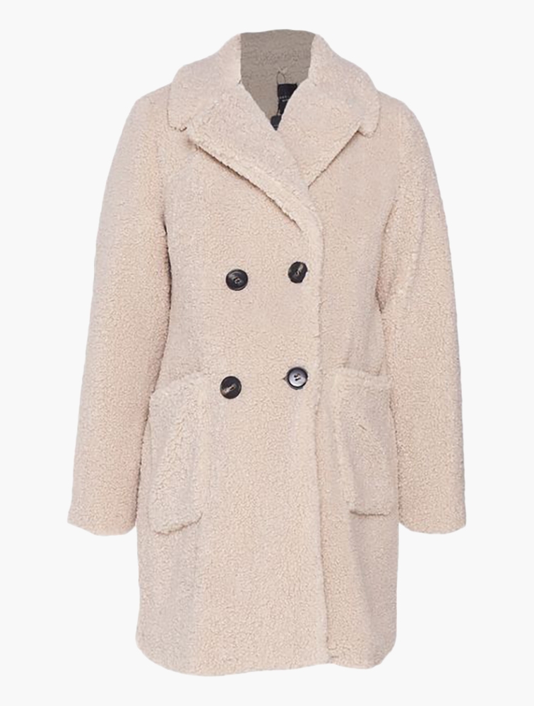 Longline teddy coat cream on sale